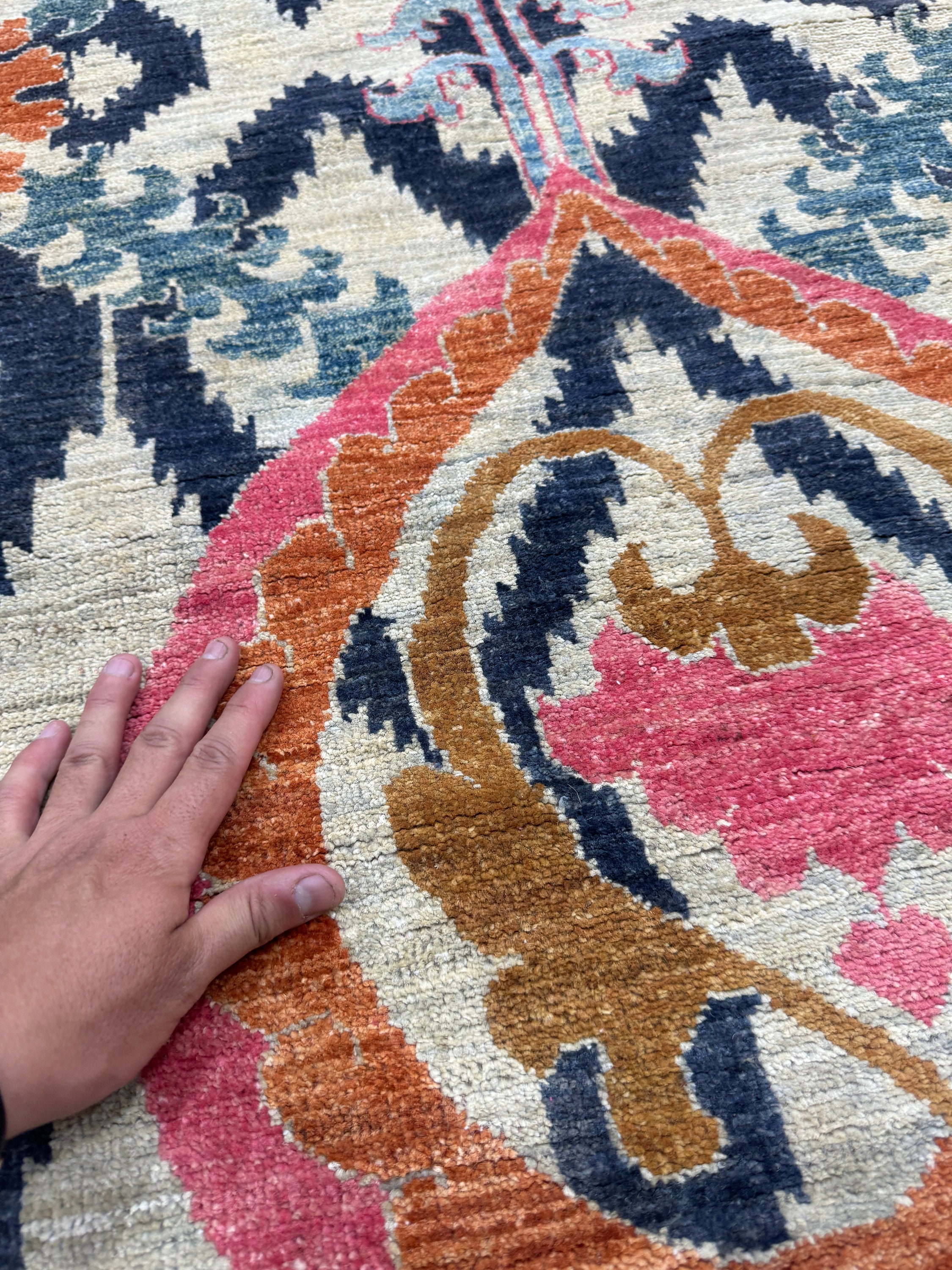 Kabul Rug 2.7x10 Sky Blue Suzaani Rug - Super Kazak Rug - Hallway Rug - Afghan ...
