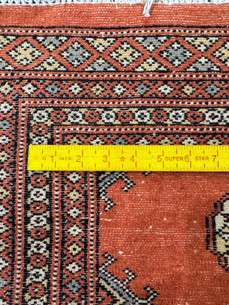 2x3 Carrot Color Bokhara Rug Washable Rug Small Rug Wool Rug Living