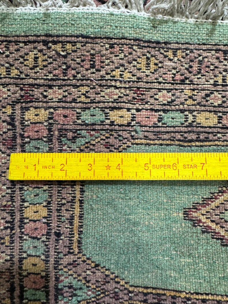 2x3 Turquoise Bokhara Rug Washable Rug Small Rug Wool Rug Living Room