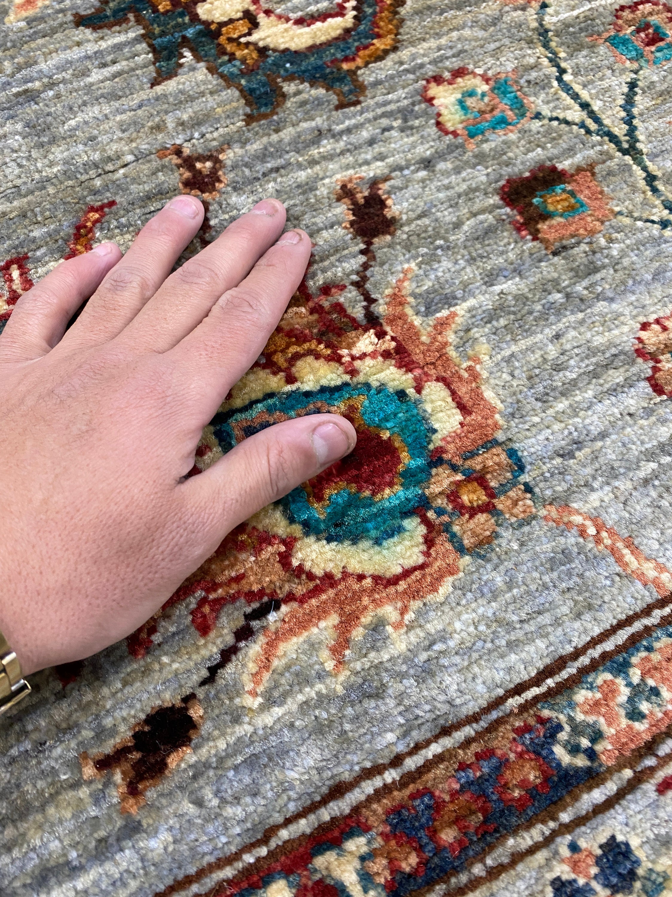 4.9x6.9 Gray Sultani Rug Dinning Table Rug Afghan Rug Etsy