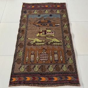 3x5 beige kleur oorlogsdeken - plat geweven tapijt - Afghaanse oorlogsdeken - kelimdeken - geweerdeken - BMPs-deken - helikopterdeken - Ak47-deken - BTRs-deken