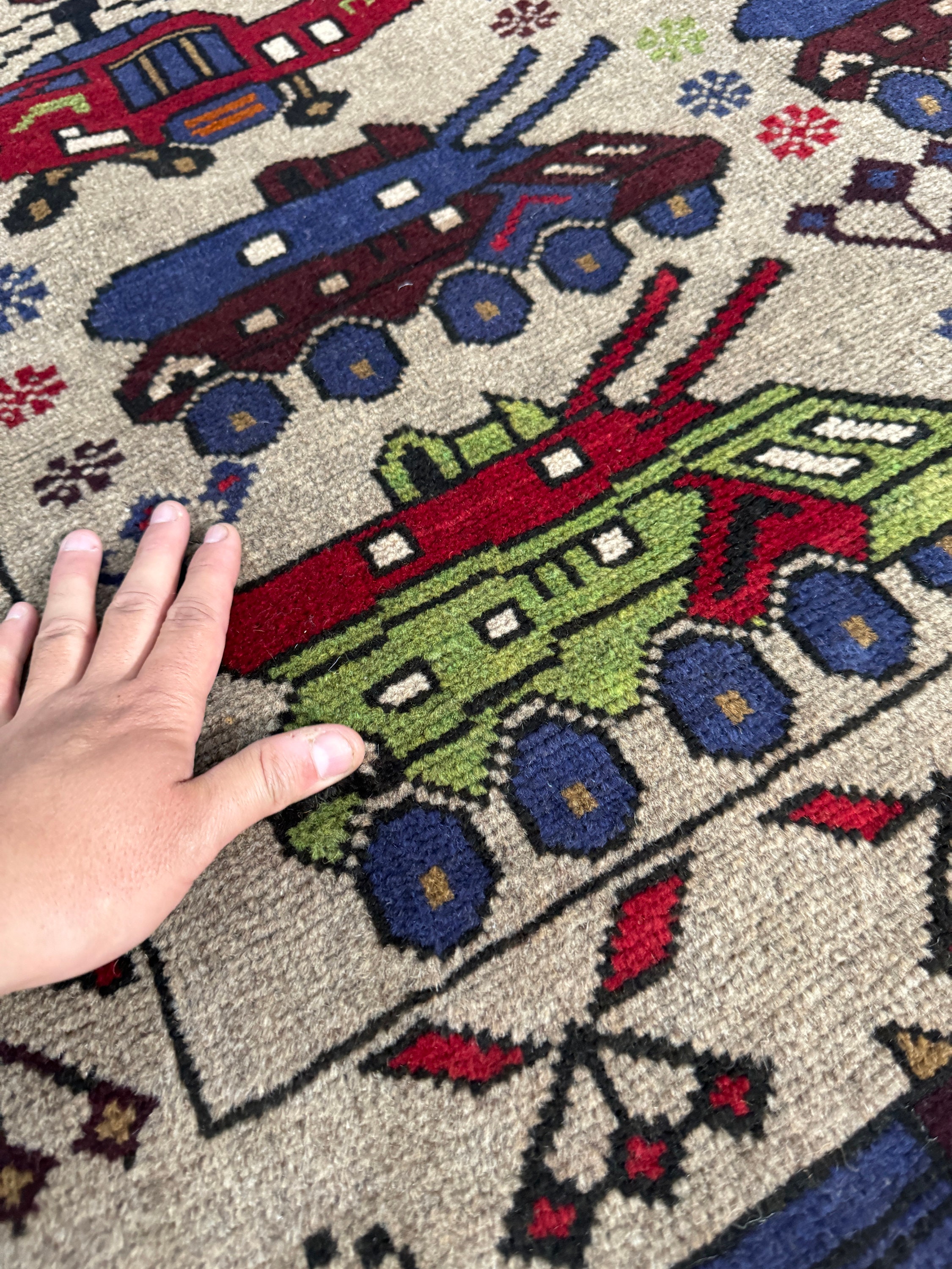 4x6 ベージュカラー 戦争用ラグ - 戦車用ラグ - アフガニスタン戦争用