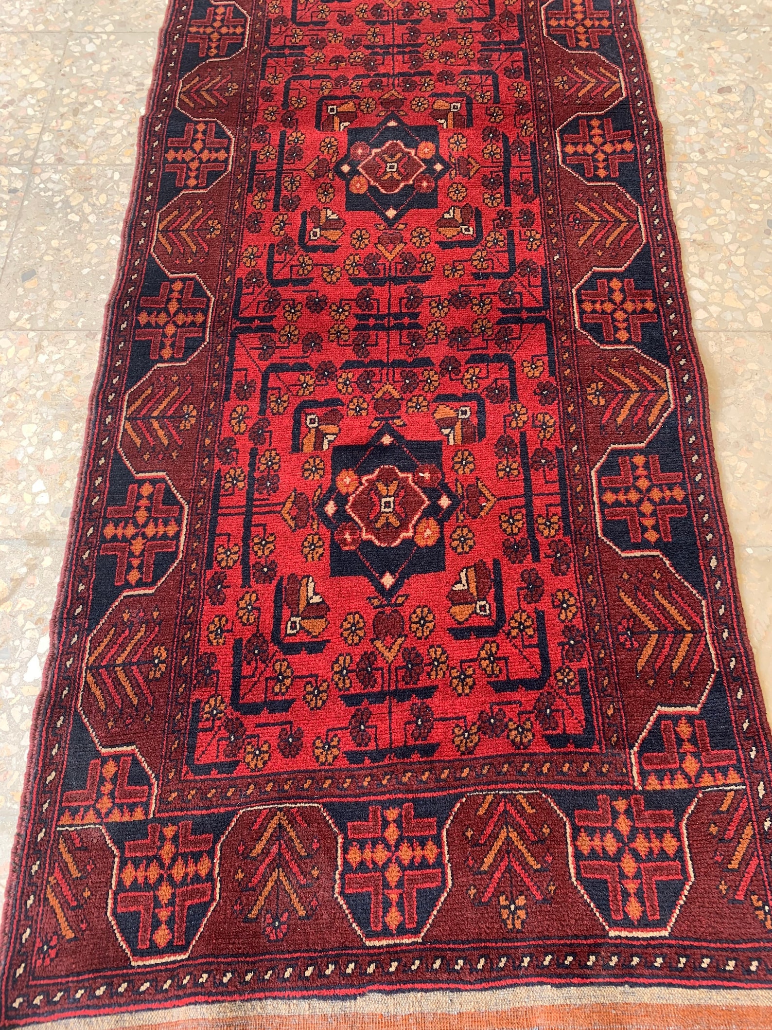 2.7F X 15.6F Afghan Vintage Runner Antique Runner rug Fine Etsy