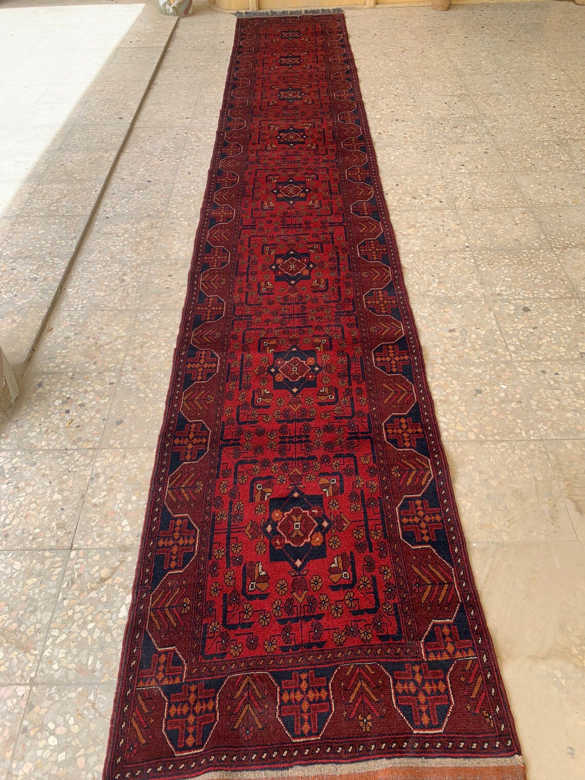 2.7F X 15.6F Afghan Vintage Runner Antique Runner rug Fine Etsy