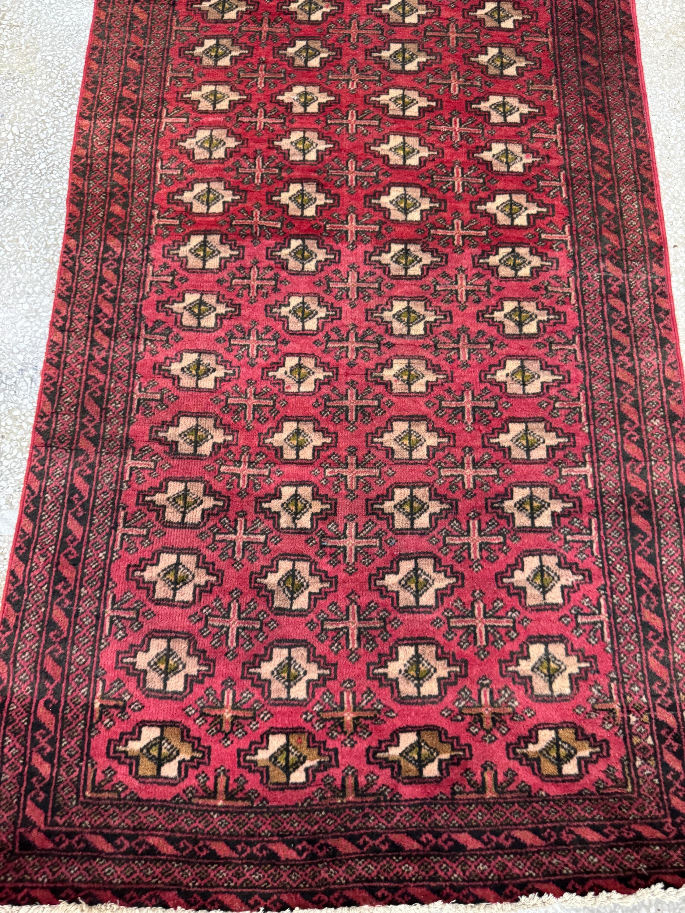 2.6x6.1 レッド ヴィンテージ ラグ - トルコ ラグ - バスマット