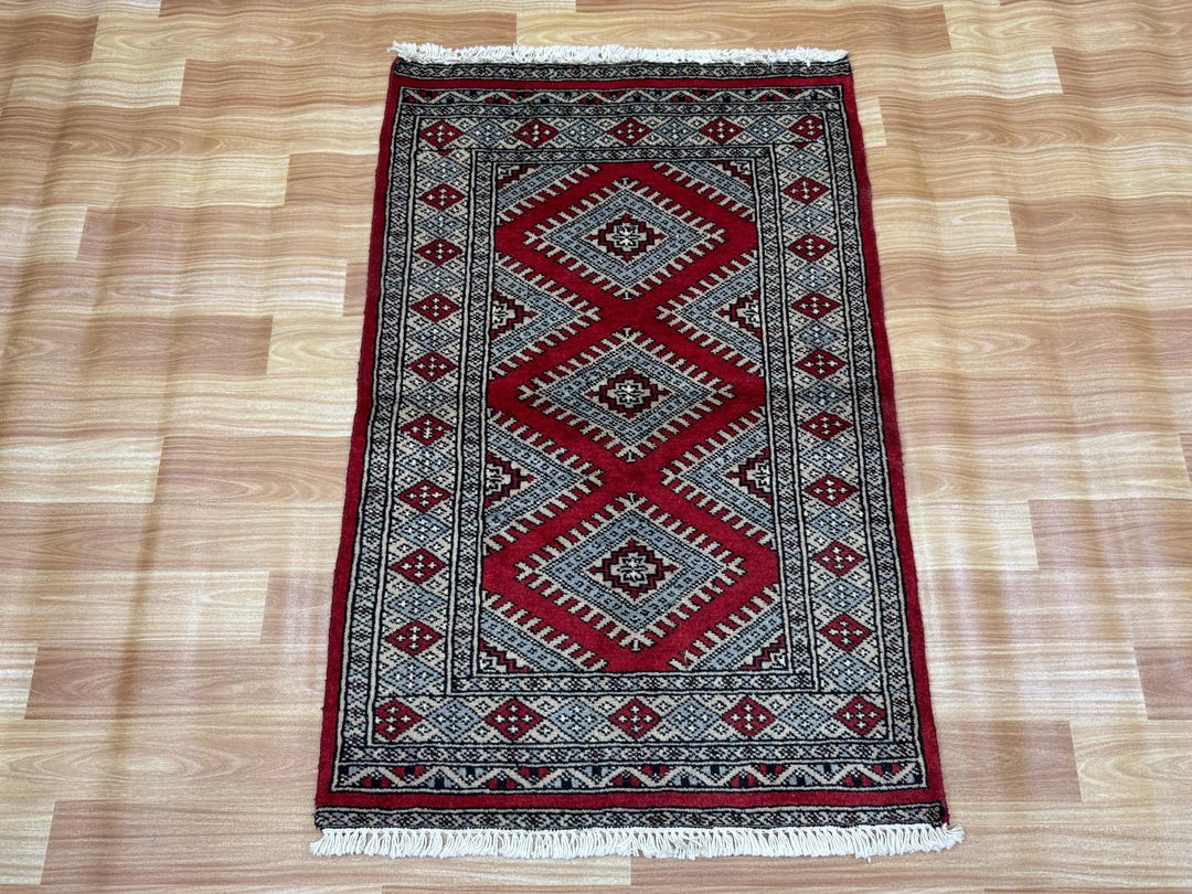 2x3 Red Color Bokhara Rug - Washable Rug - Small Rug - Wool Rug ...