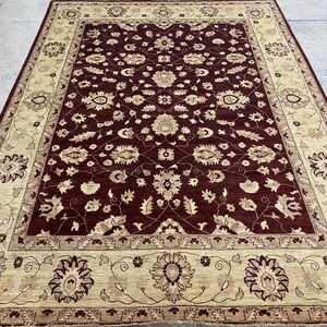 9 x 12 tapis Ziegler en palissandre - tapis turc - grand tapis - tapis afghan Oushak - tapis noué à la main - tapis Kaboul - tapis d&#39;entrée - tapis - tapis Sultani
