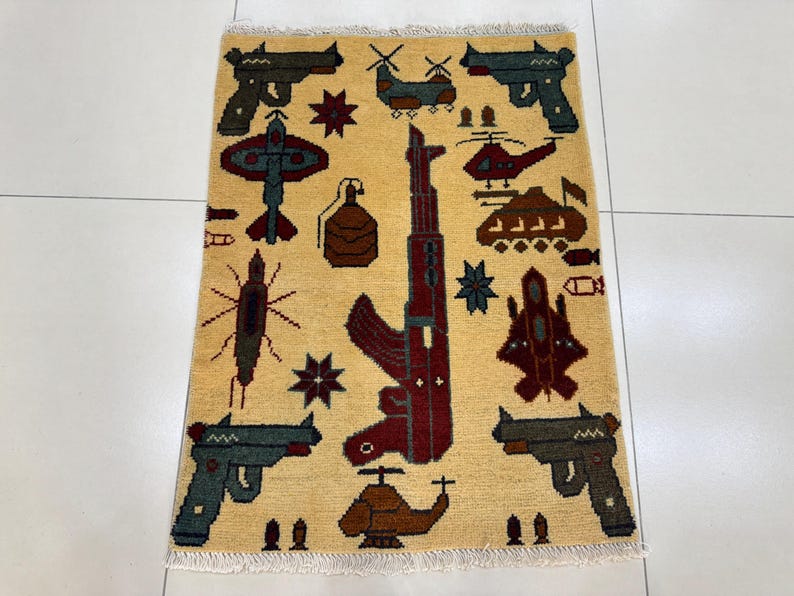 Millitary Rugs 2x3 White War Rug - B2 Fighter Jet Design - Military Vehicle Design ...