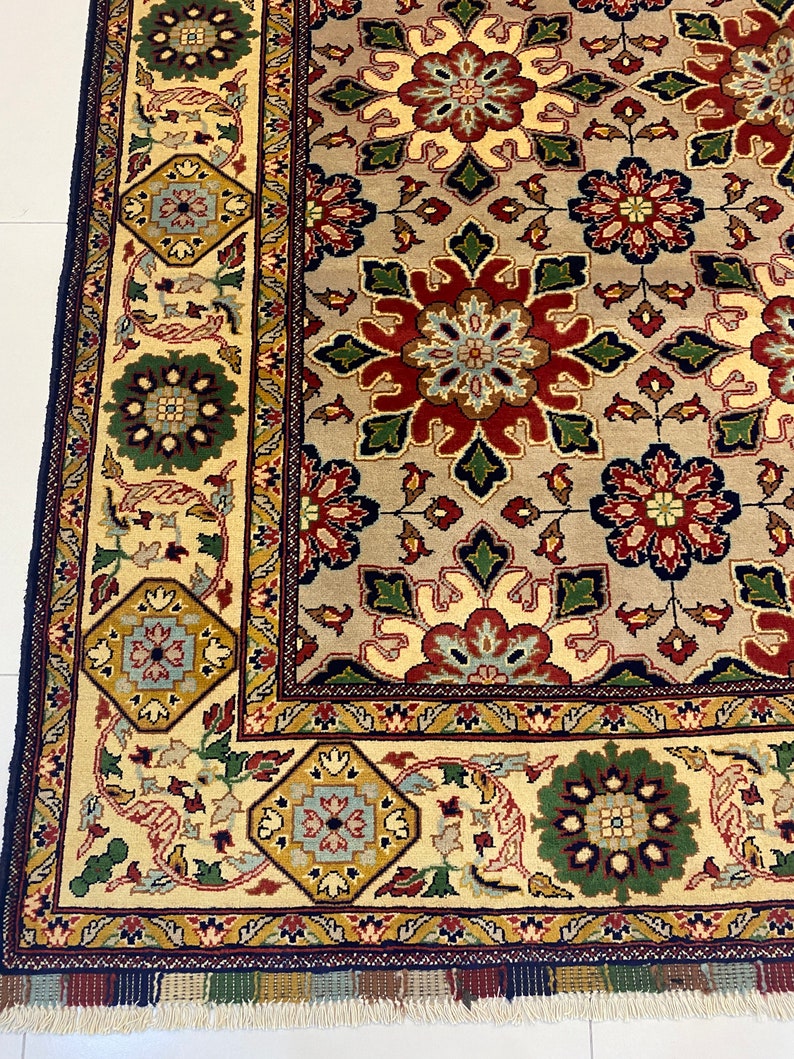 7x10 Multicolor Tribal Rug Biljek Rug Washable Rug Afghan Rug Turkman