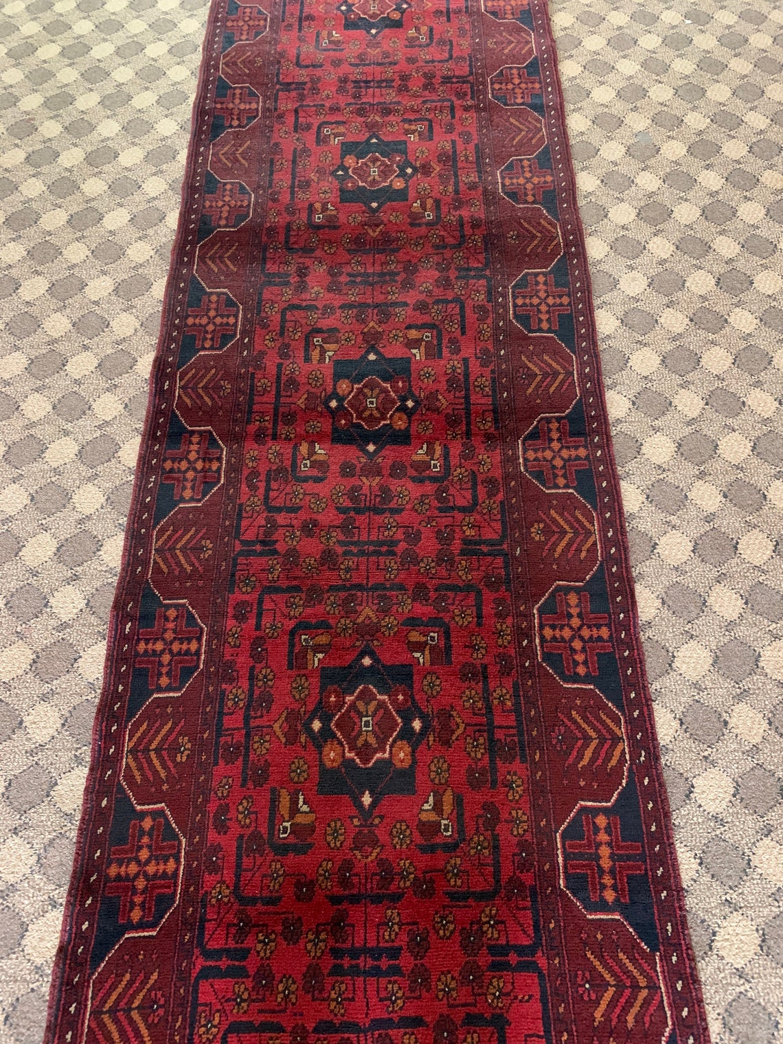 2.7F X 15.6F Afghan Vintage Runner Antique Runner rug Fine Etsy