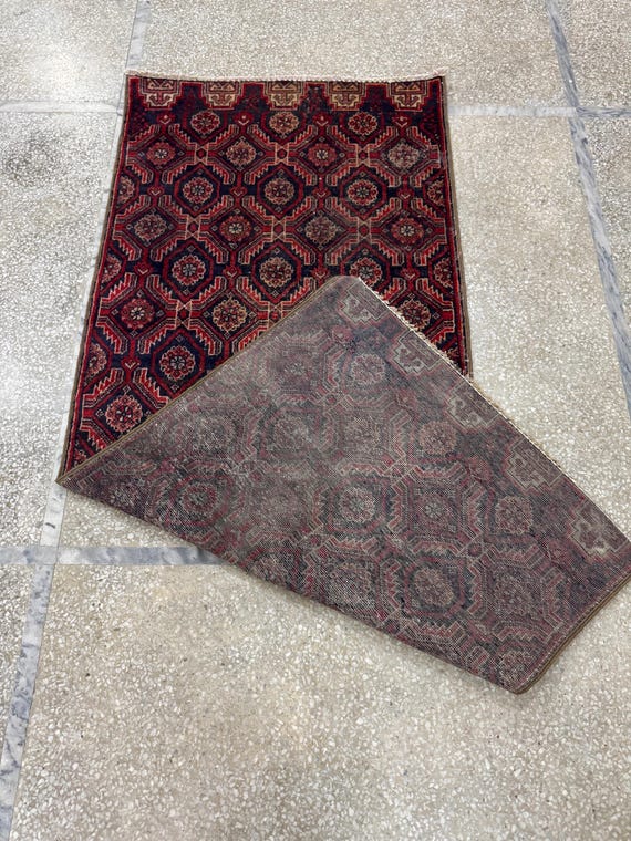 ヴィンテージラグ　トルコラグ 2.6x5.8 ブルーヴィンテージラグ - トルコラグ - バスマットラグ