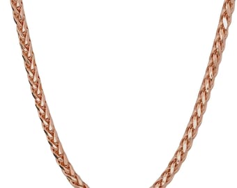 10k 14k Rose Gold Weizen Palm Schlange Kette Link-Halskette für Männer Frauen Stilvolle, vielseitig, langlebig, perfekte Geschenk für ihn ihr Junge Mädchen