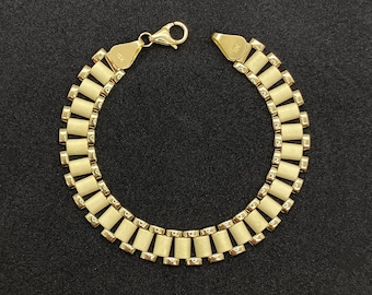 10k Solid Gold Rollie Presidential Chain Link Bracelet for Men Women Luxurious and Stylish Jewelry Gift for Her Him Etsy