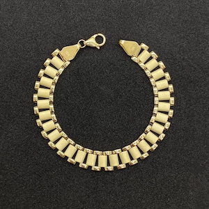 10k Solid Gold Rollie Presidential Chain Link Bracelet for Men & Women – Luxurious and Stylish Jewelry Gift for Her Him