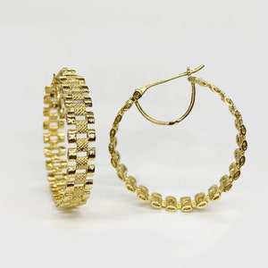 Rolex hoop earrings new arrivals