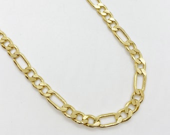 10k Gold Figaro Chain Link Necklace for Men & Women / Classic Design Durable Versatile Ideal for Everyday Wear Special Occasions for Him Her