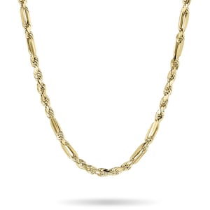 14k Solid Gold Milano Rope Chain Link Necklace for Men Women Timeless Classic Unisex Jewelry Durable Elegant Everyday Wear Gift for Her Him