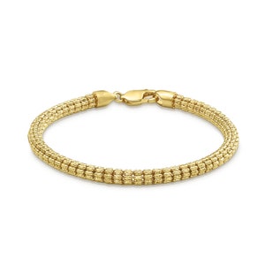 10k & 14k Yellow Gold Ice Chain Classic One-Tone Chain Link Bracelet/Anklet for Men Women / Stylish Durable Jewelry Piece for Him Her