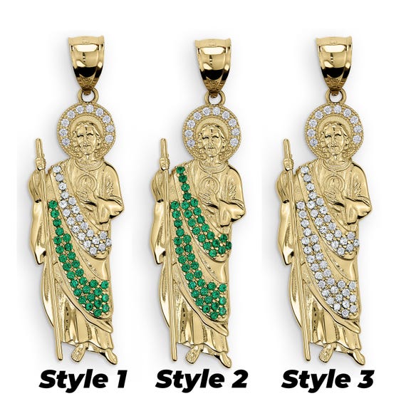 10K Yellow Gold ジルコニア マリアチャーム ネックレス 【公式通販】