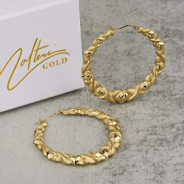 10k Gold Heart Hoop Earrings for Women Girls Her / Simple Classic Round Circle Plain Gold Hoop Earrings Everyday Wear Jewelry Gift