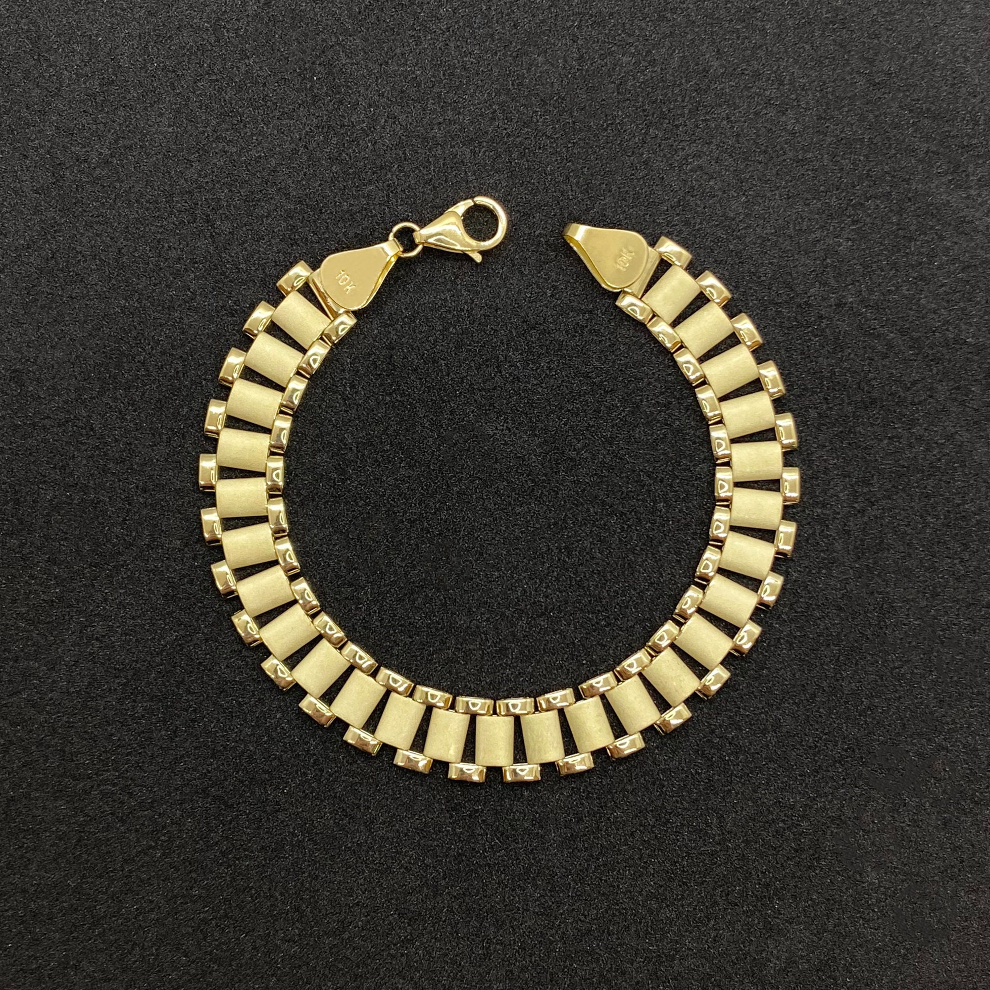 10k Massivgold Rollie Präsidenten Kettenglied Armband für Männer & Frauen - Luxuriöses und Stilvolles Schmuck Geschenk für Sie Him