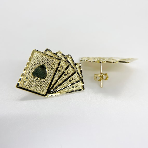 Casino Cards Gold Studs and Cufflinks Set Casino Cards Gold Studs and Cufflinks Set