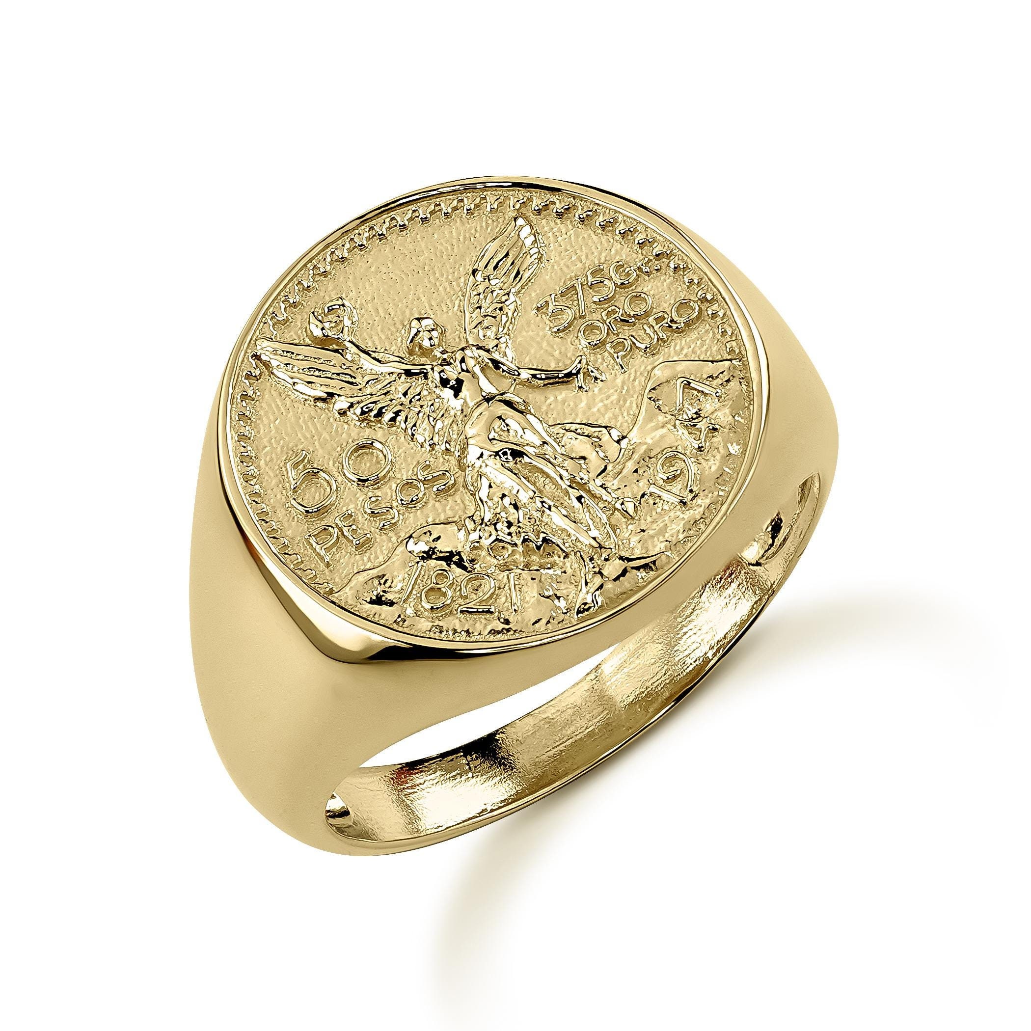 Dos Pesos Gold Coin Ring - Etsy Canada