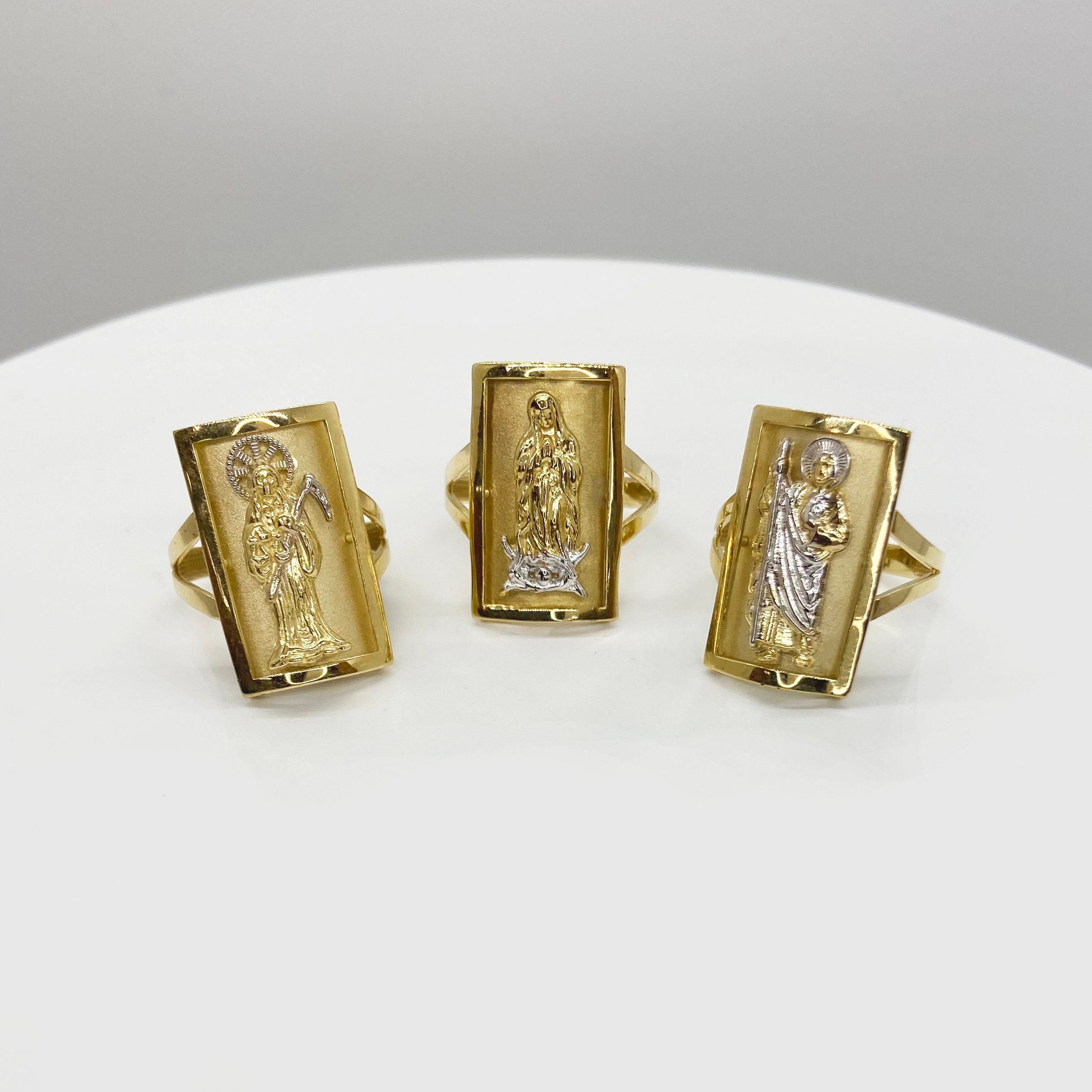 10k & 14k Solid Gold Virgin Mary Virgen Maria Lady Guadalupe