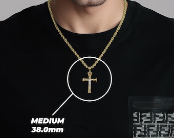 Gold Kreuz Anhaenger 10K Gelbgold Kruzifix Anhänger – Jesus