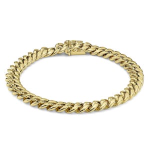 10k Gold Classic Miami Cuban Bracelet/Anklet (Semi-Solid)