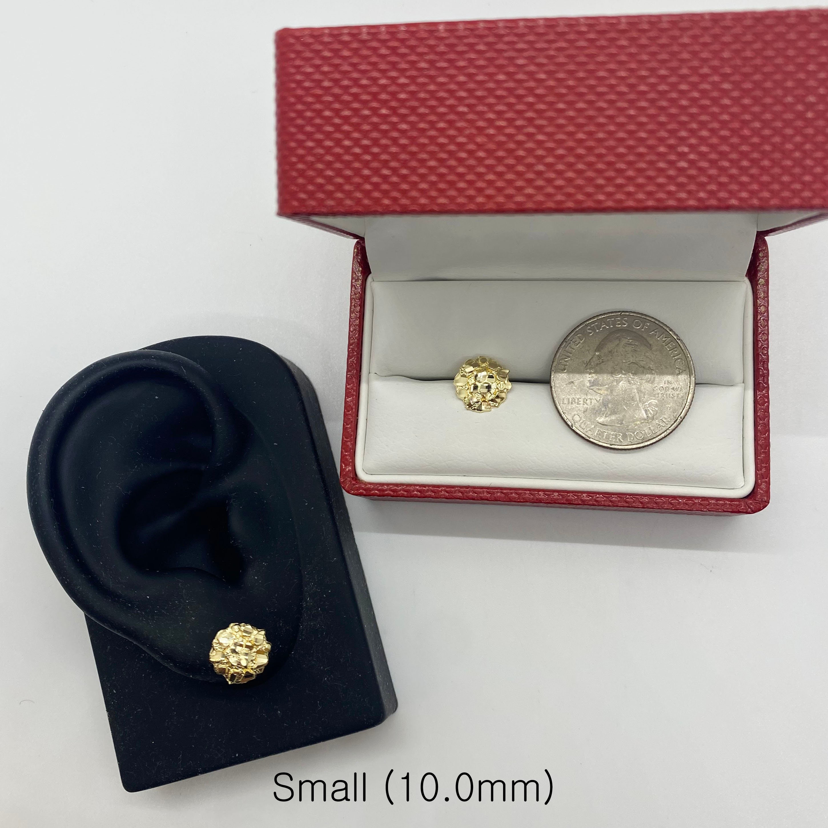 Circle gold 2024 nugget earrings