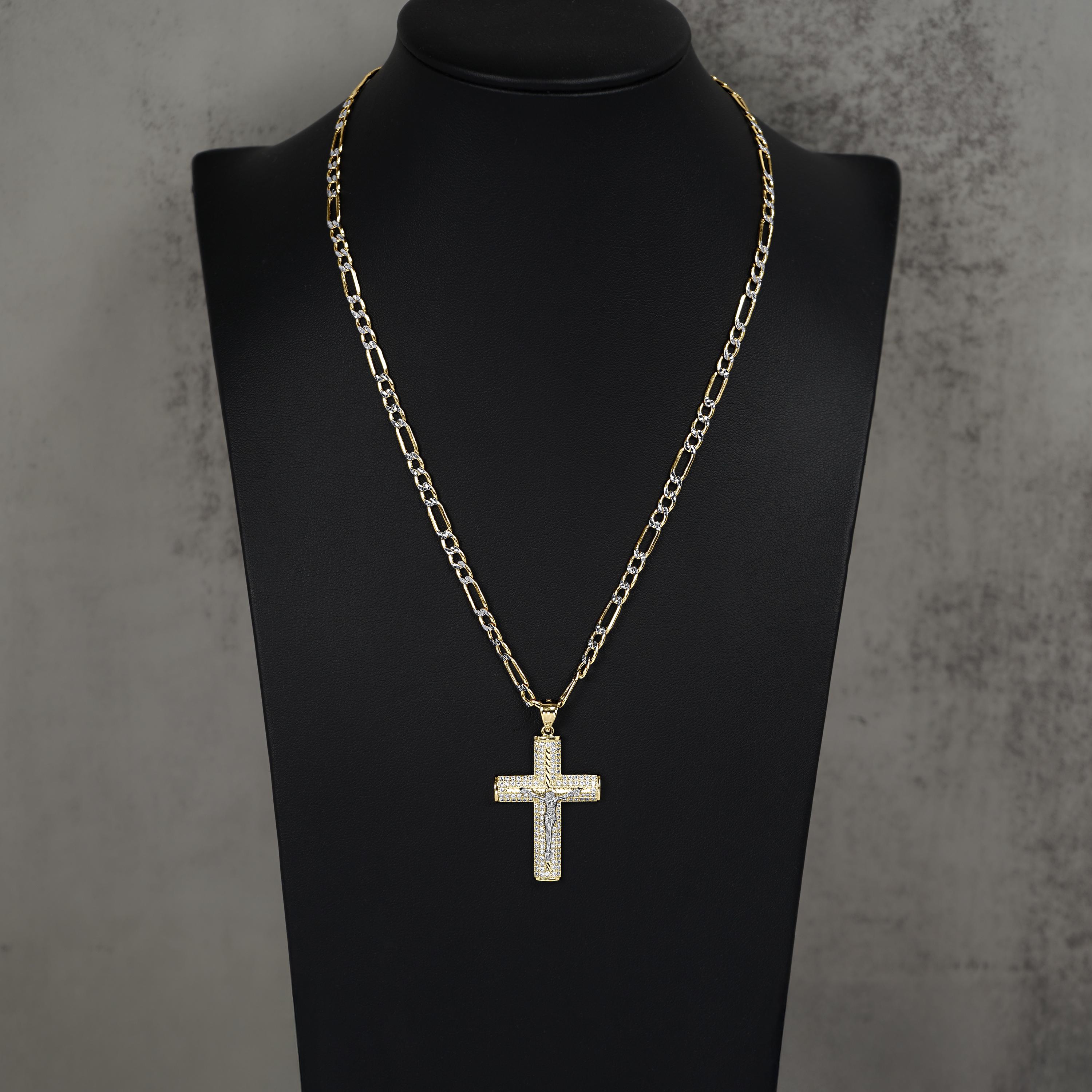 10k & 14k ソリッドゴールド 十字架 イエス アイスクロス DC