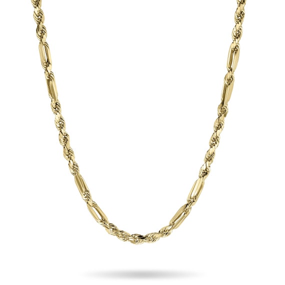 10k Solid Gold Milano Rope Chain Link Necklace for Men Women Timeless Classic Unisex Jewelry Durable Elegant Everyday Wear Gift for Her Him