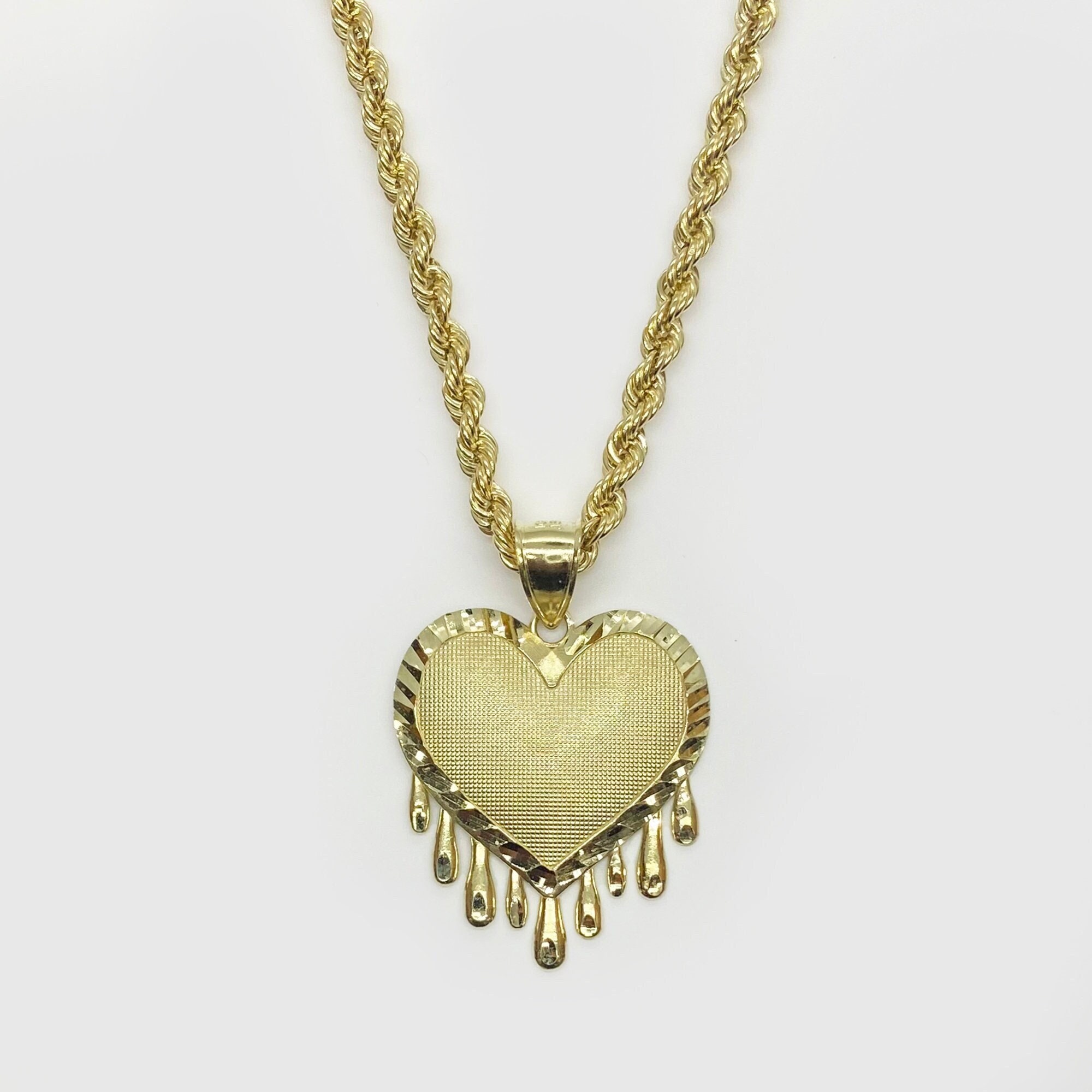 ネックレス・ペンダント Melting Heart Pendant (Gold) 10k Solid Gold Melting Heart Pendant Necklace Vintage Charm