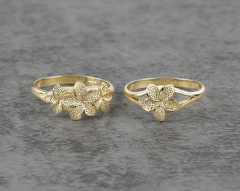 10k & 14k Gold Fiori Hibiscus Flower Ring