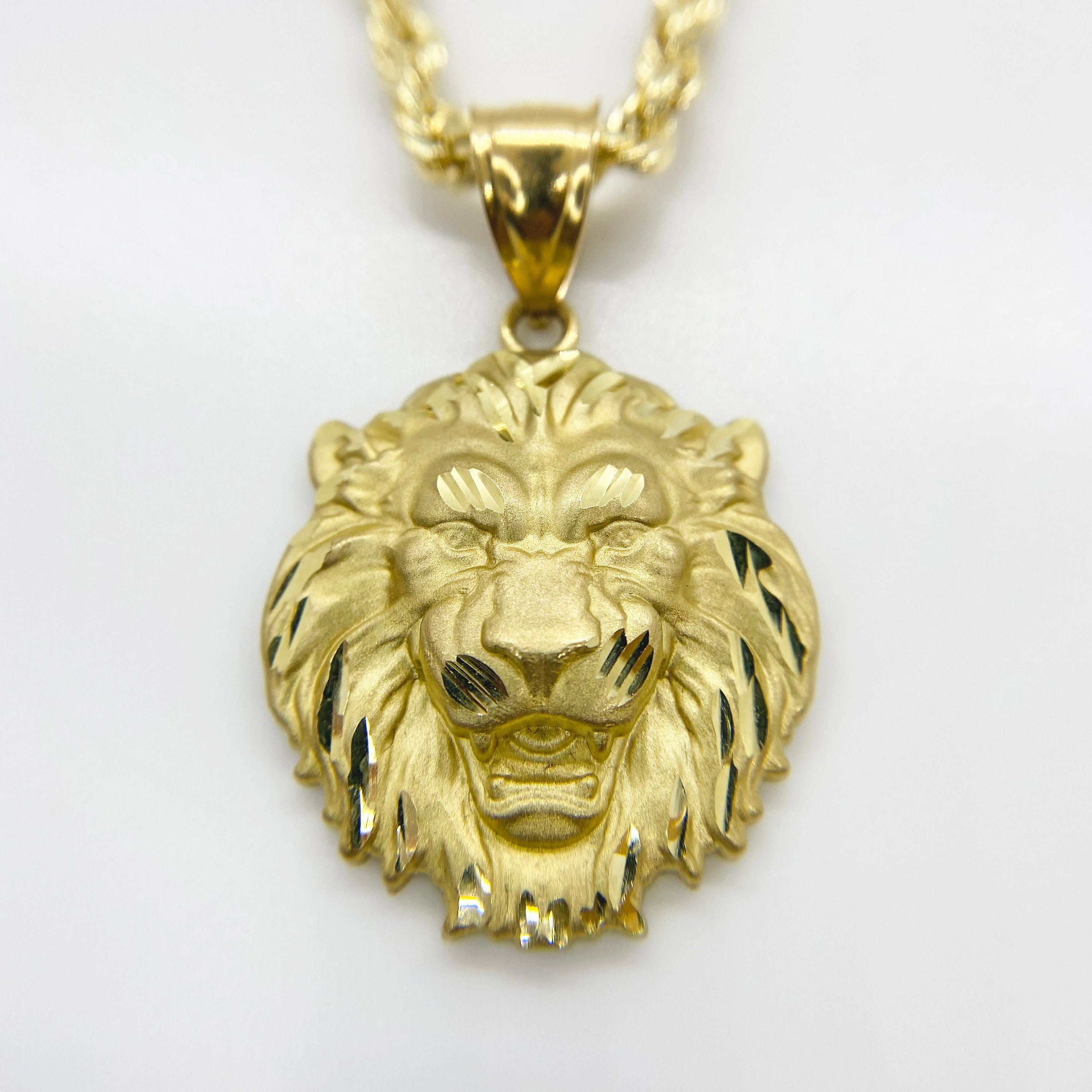 Gold lion shop pendant