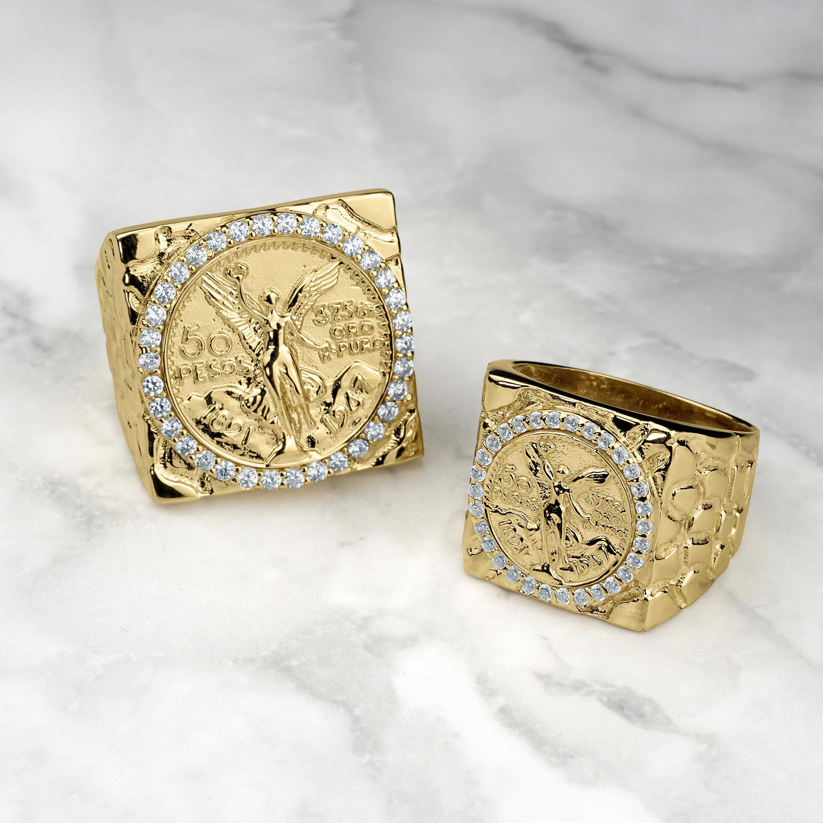 Dos Pesos Gold Coin Ring - Etsy Canada