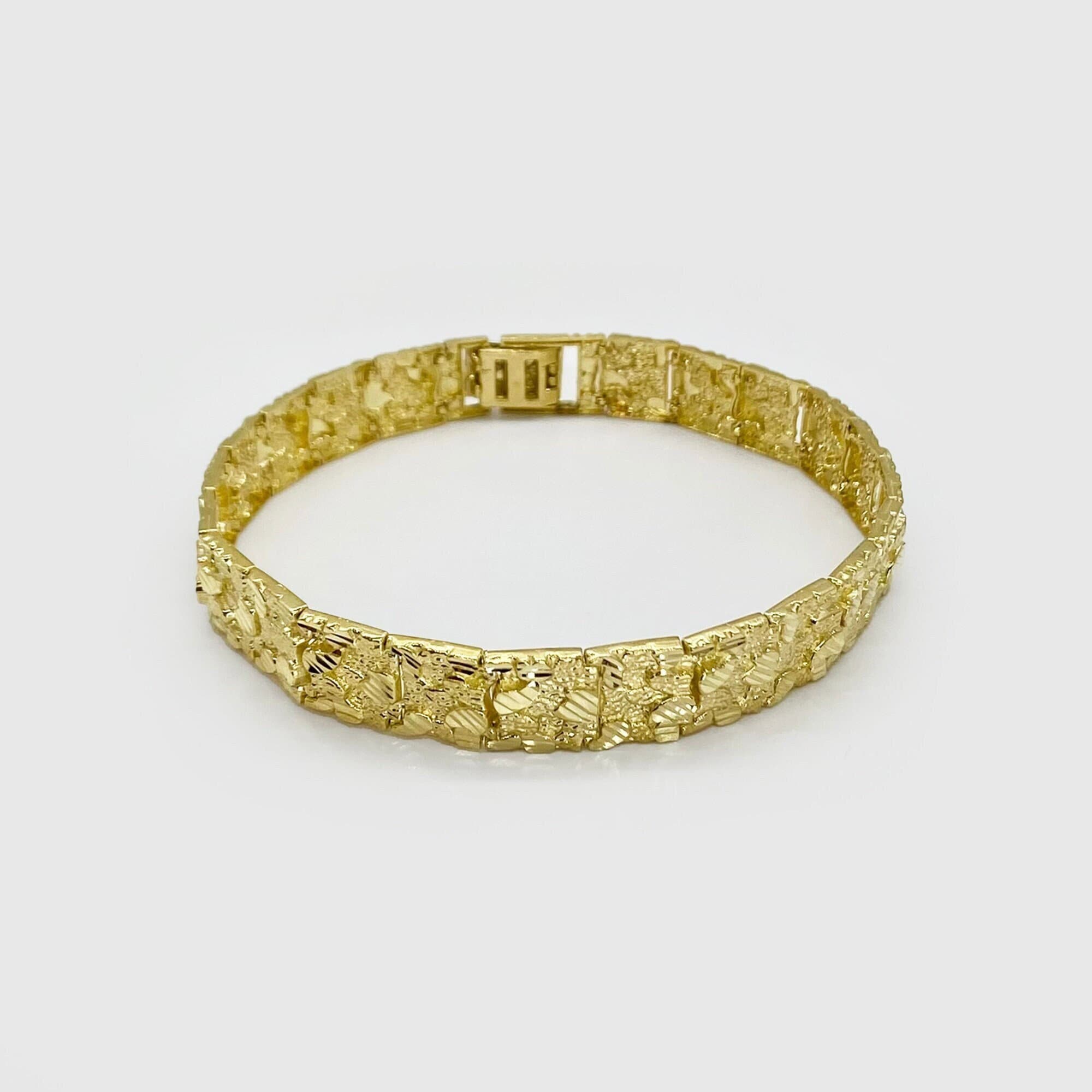 24k gold nugget bracelet outlet