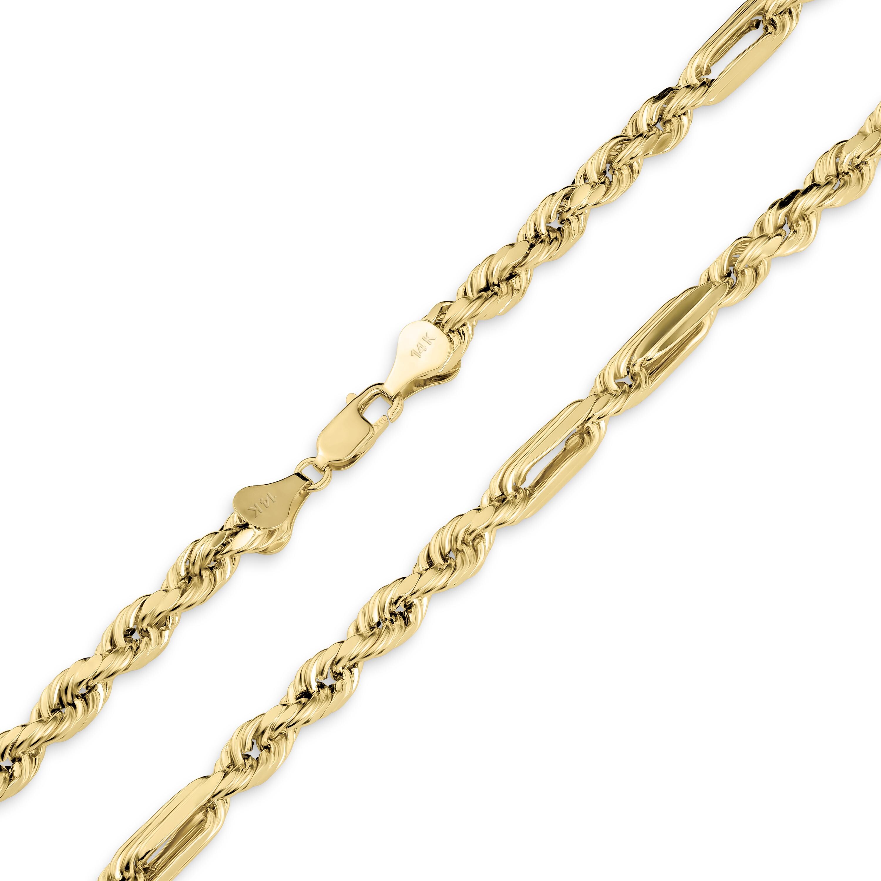 ソリッド14?Kイエローゴールドエレガントな宗教プレーンクロスペンダントwithフィガロチェーンネックレス 14金 イエローゴールド製 宗教的な天使のペンダント 1.2mmシンガポールチェーンのネックレス