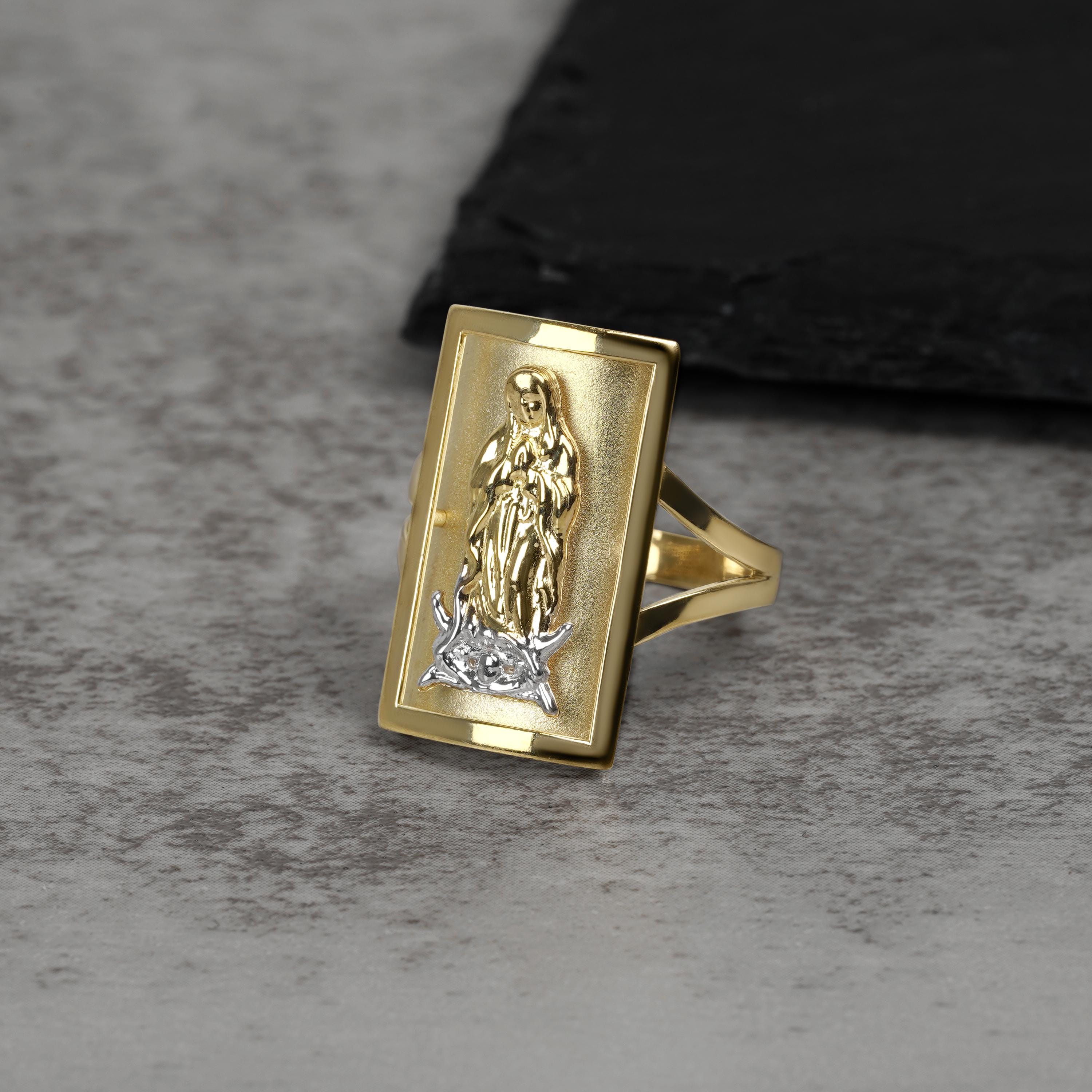 10k & 14k Solid Gold Virgin Mary Virgen Maria Lady Guadalupe 