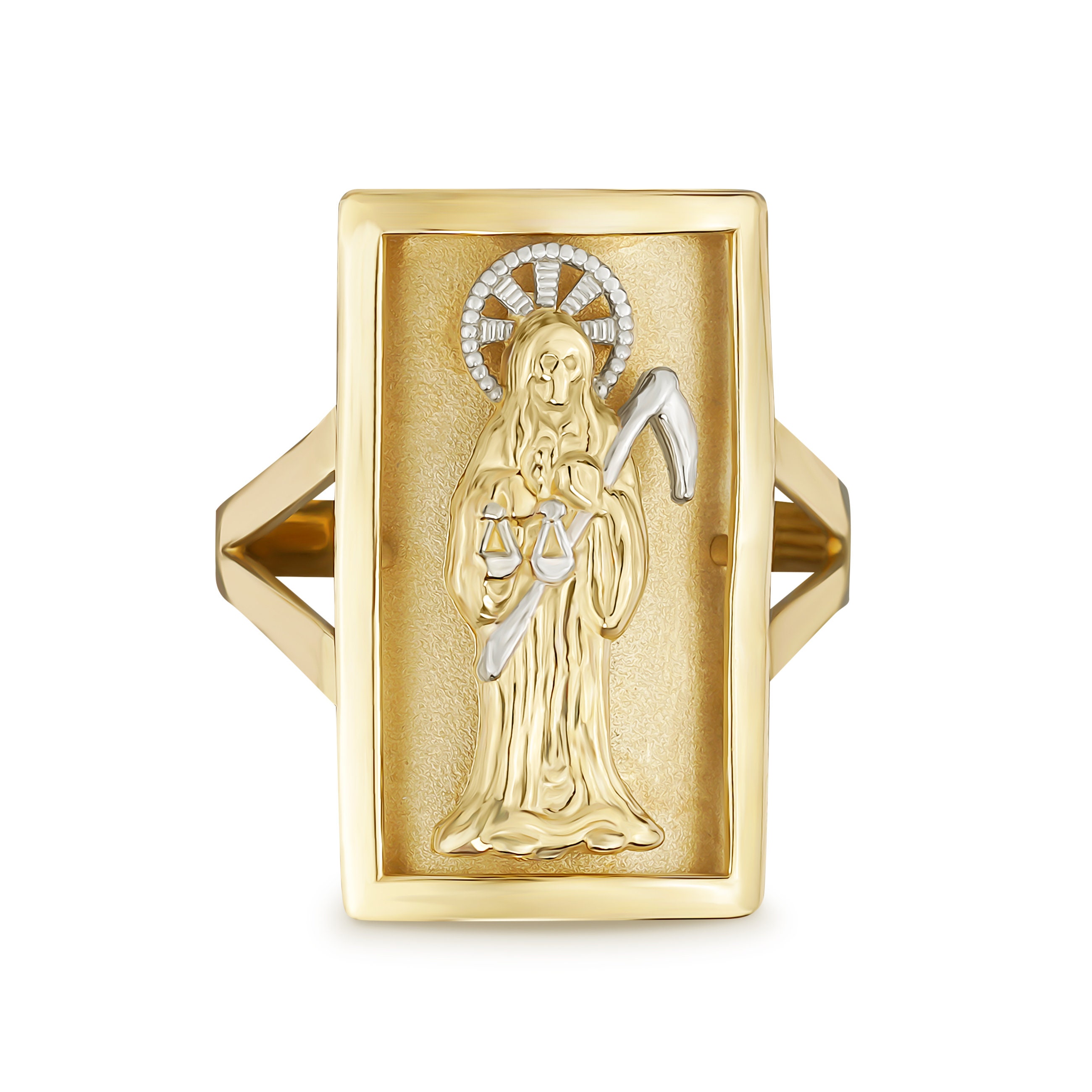 Buy 10k Two Tone Gold Round Halo Medusa Head Pendant Online At SO ICY