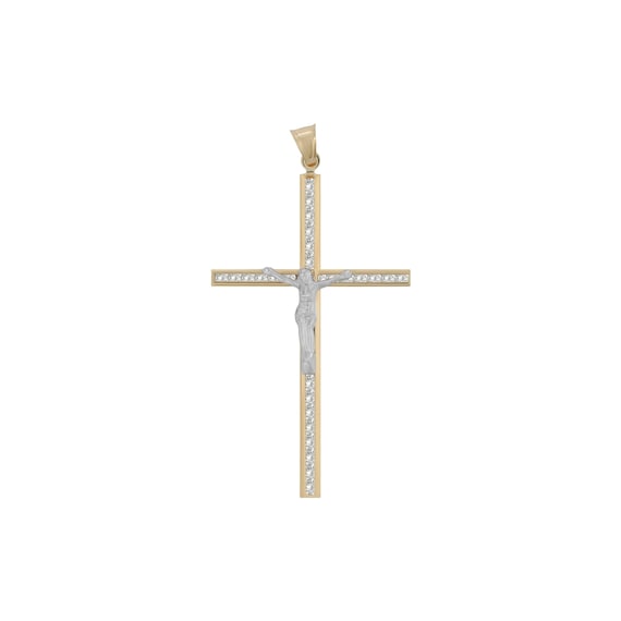 Anhänger Kreuz In Echt Gelbgold 333 Oder 585 Mit Zirkonia, Charm