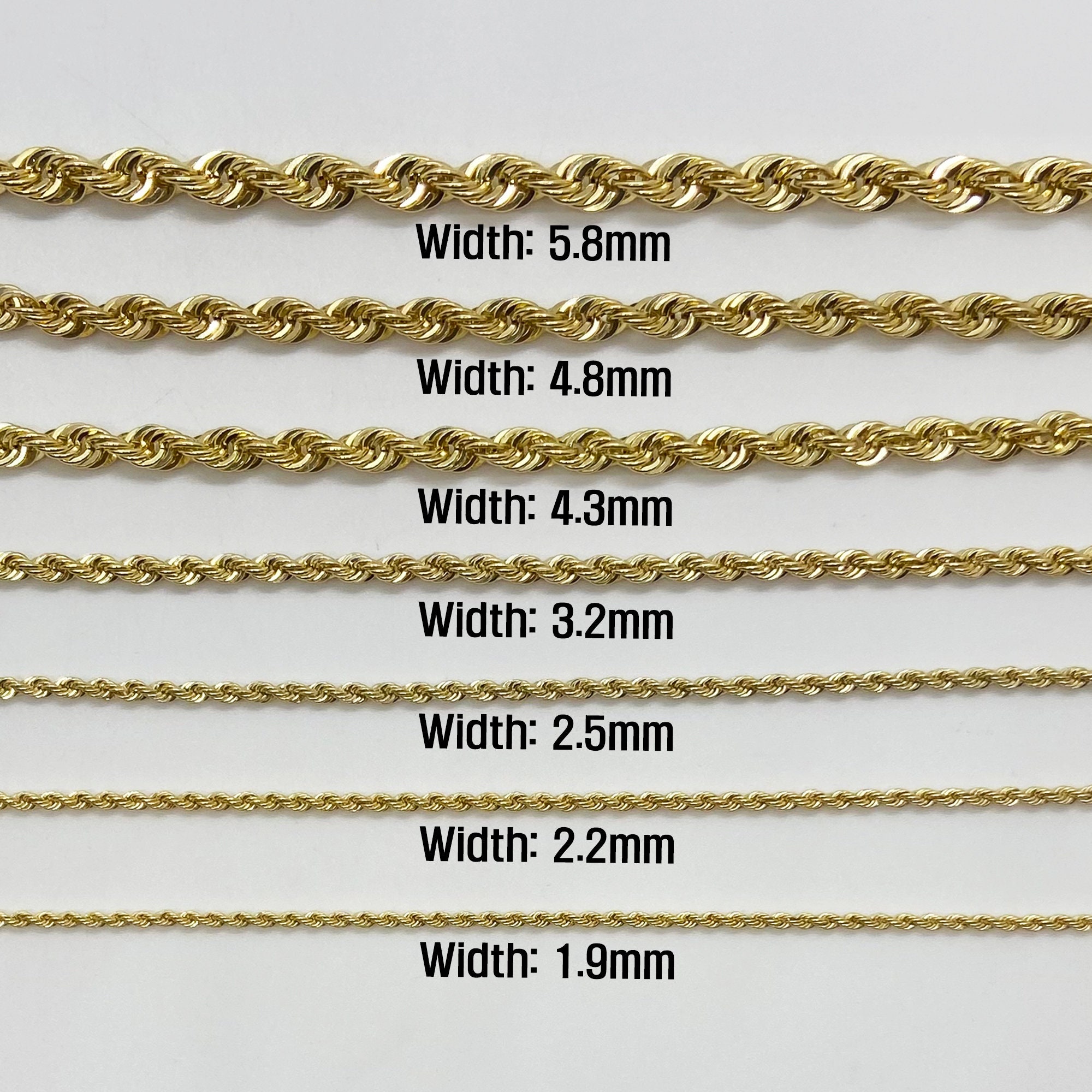 14Kゴールドロープクラシックチェーンリンクブレスレットアンクレット