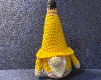 Amigurumi Pencil Gnome - Handmade Crochet Pencil-Themed Gnome - Great Teacher Gift