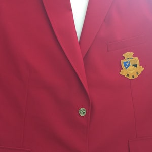 Sorority Blazer: Crest Patch, Red or Gold