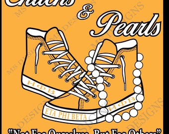CHUCKS AND PEARLS Tee Shirt  for Eta Phi Beta