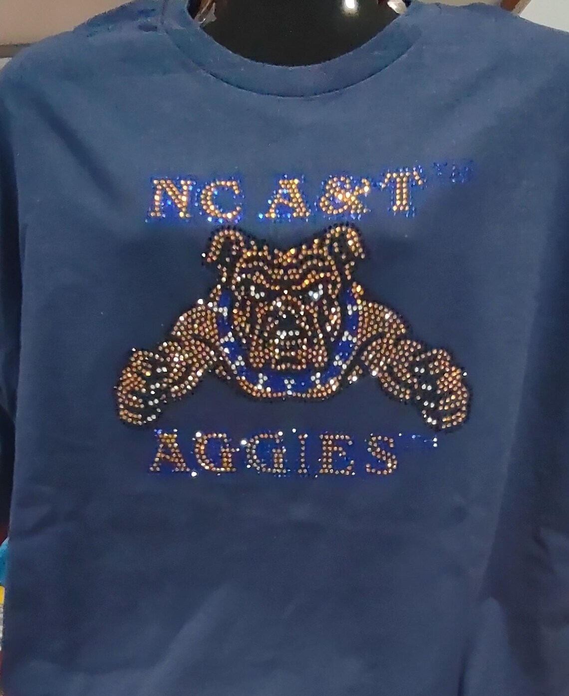 UNISEX NC A&T Aggie Rhinestone T-shirt: Game Day Apparel - Etsy