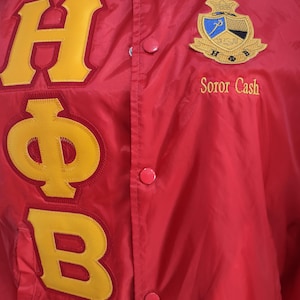Personalized Greek Letter Line Jacket: Sorority/Fraternity Outerwear