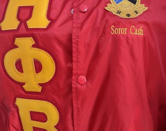 Chaqueta personalizada con letras griegas: Prendas de abrigo para hermandades/fraternidades.