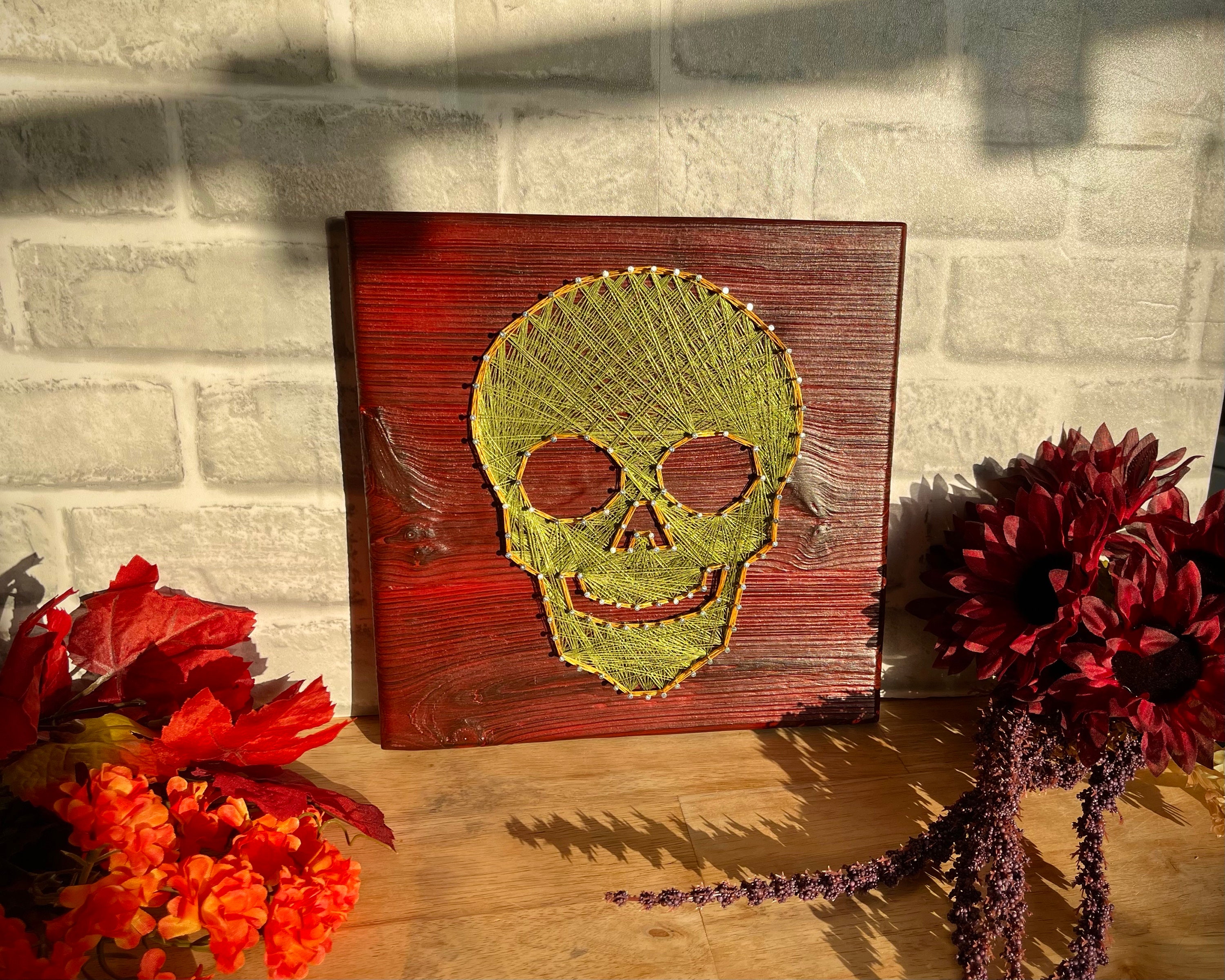 Skull String Design Custom Skull String Art, Halloween Decorations, Personalized Skulls ...